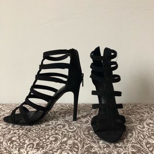 Express suede strappy heels